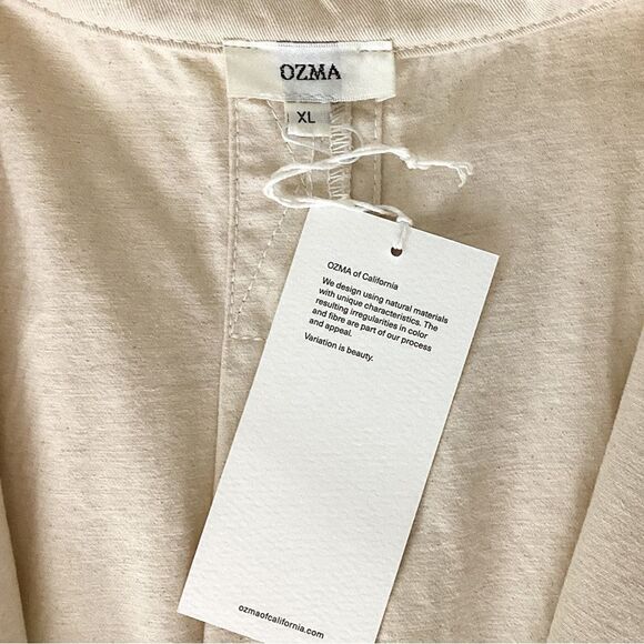 OZMA NWT Size XL Keaton Jumpsuit in Twill Putty Cream Cotton Pantsuit Playsuit - Picture 3 of 12